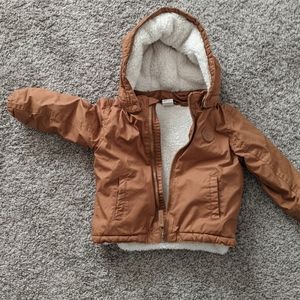 Toddler boy jacket, 12-18 mo,H&M,faux shearling
